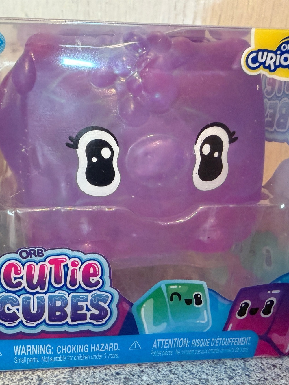 New Orb Curiosities Cutie Cubes Light Purple Unicorn Squishy Toy Viral Squish